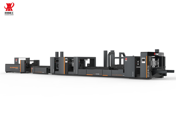 Karton tworzący automatyczny folder Gluer Stitcher Dual Stitching Czarny z PLC